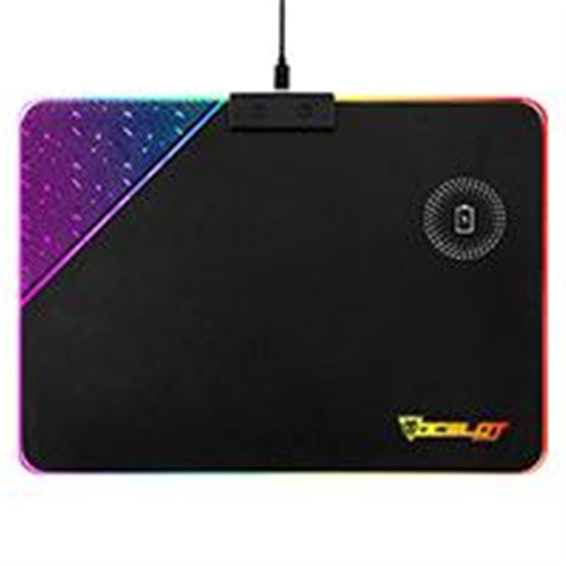 OCELOT MOUSE PAD RIGIDO TIPO RGB, CARGA INALAMBRICA PARA SMARTPHONES, CONEXIN MEDIANTE USB PLUG AND PLAY