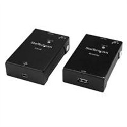 EXTENSOR DE USB 2.0 A TRAVS DE CABLE RJ45 CAT5E/CAT6 - HASTA 50M - KIT ADAPTADOR EXTENSOR DE ALTA VELOCIDAD DE PUERTO USB - ALIM
