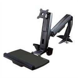 SOPORTE DE ESCRITORIO DE PIE Y SENTADO - BRAZO AJUSTABLE DE MONTAJE EN ESCRITORIO DE PIE O SENTADO PARA UN MONITOR VESA DE HASTA