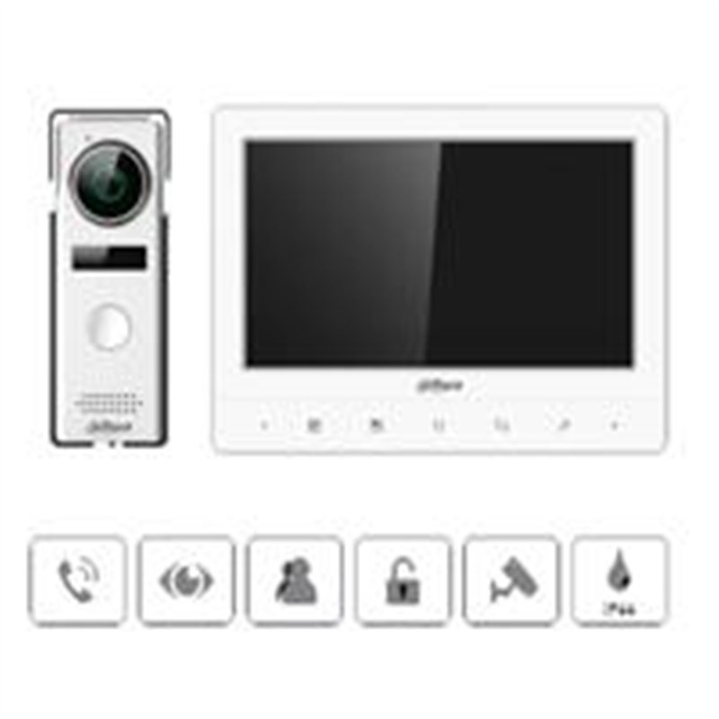 KIT DE VIDEOPORTERO ANALOGICO/ MONITOR DE 7 PULGADAS/ CAMARA DE 1.3 MP/ FRENTE DE CALLE IP66