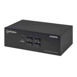 MUX KVM,MANHATTAN,153539, HMDI DOBLE MONITOR 4:1, 4K@30MHZ USB2.0 USB 2.0