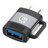 ADAPTADOR,MANHATTAN,356312, USB-C V3.2 GEN1, CM-AH, 5GBPS 3A, ALUMINIO GRIS ESPACIAL/NEGRO