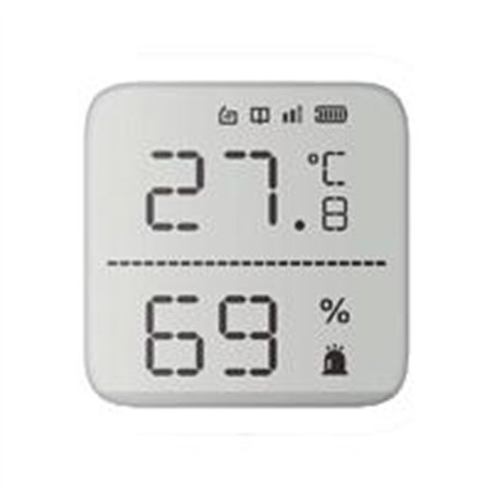 DETECTOR DE TEMPERATURA Y HUMEDAD HIKVISION DS-PDTPH-E-WB (AX PRO) INALáMBRICO / 2.7 DE TAMAñO / USO EN INTERIOR / RANGO DE DETE