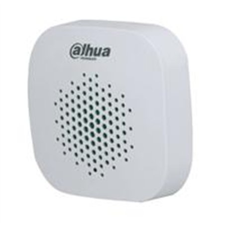 SIRENA INALÁMBRICA INTERIOR/ DAHUA/ DHI-ARA12-W2 / 105 DB +- 3 / 3 NIVELES DE VOLUMEN / LED INDICADOR / ALARMA DE BATERÍA BAJA /