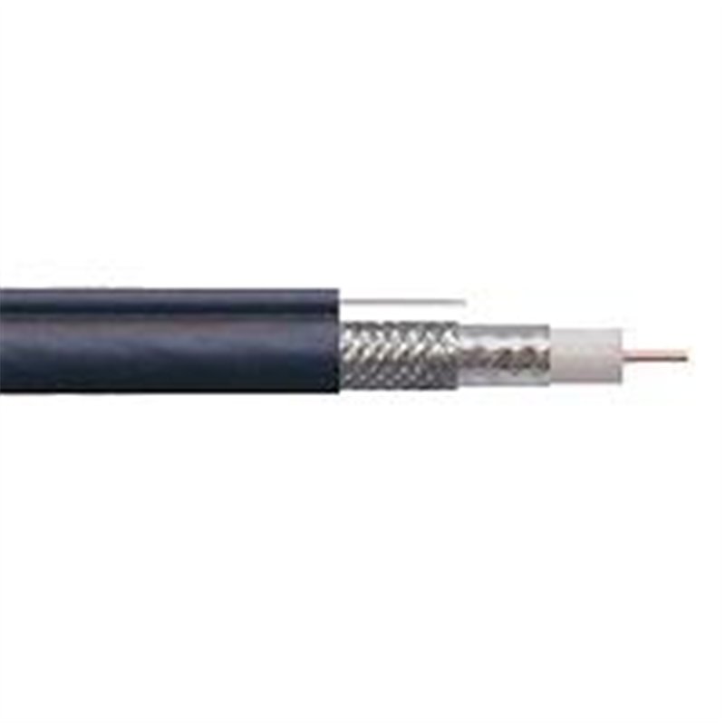 BOBINA DE CABLE CONDUMEX COAXIAL CATV-59 CCS MALLA 60% AL 20 AWGR CARRETE 500 MTS NEGRO