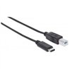 CABLE USB,MANHATTAN,354950,-C V2.0, C-B 2.0M NEGRO 480MBPS