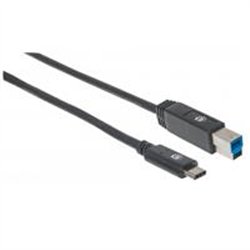 CABLE USB,MANHATTAN,354998,-C V3.1, C-B 2.0M NEGRO