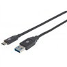 CABLE USB,MANHATTAN,354974,-C V3.1, C-A 2.0M NEGRO