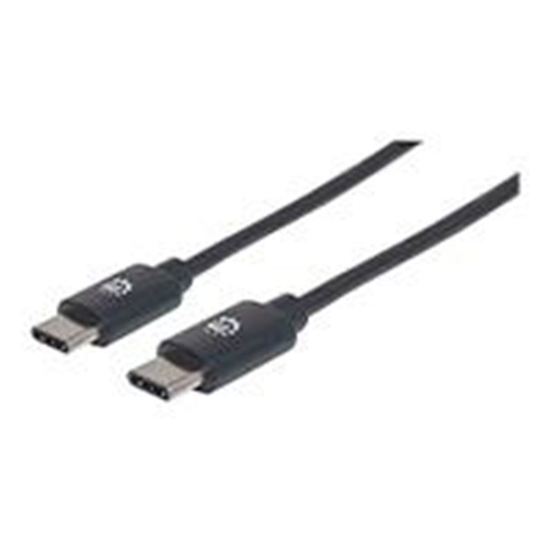CABLE USB,MANHATTAN,354875,-C V2.0, C-C 2M NEGRO  60W, 480MB