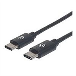 CABLE USB,MANHATTAN,354868,-C V2.0, C-C 0.5M NEGRO  60W, 480MBPS