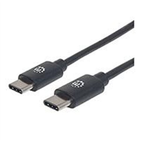 CABLE USB,MANHATTAN,354868,-C V2.0, C-C 0.5M NEGRO  60W, 480MBPS