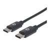 CABLE USB,MANHATTAN,354868,-C V2.0, C-C 0.5M NEGRO  60W, 480MBPS