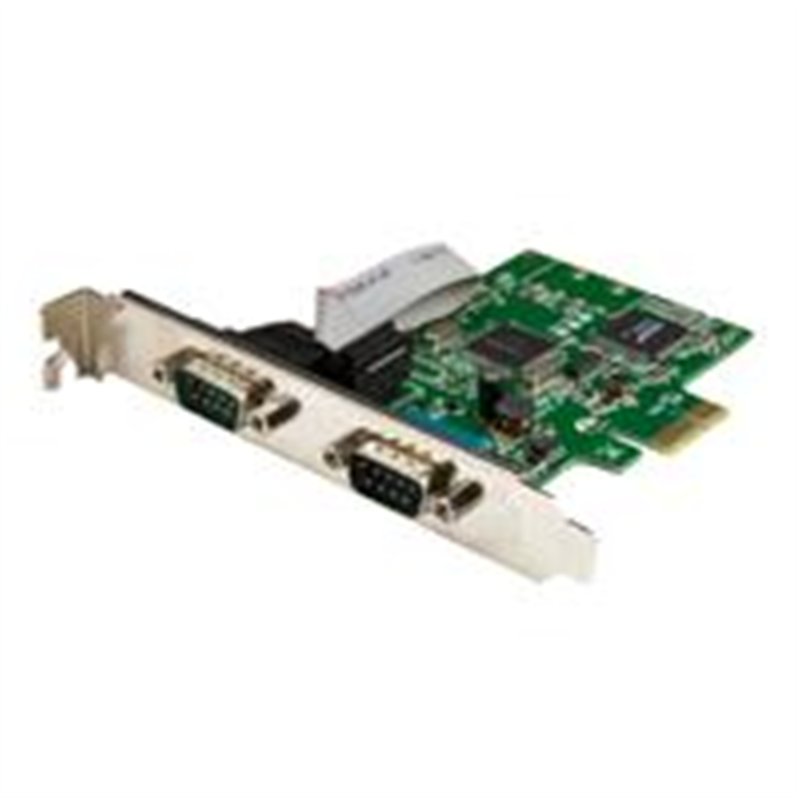 TARJETA PCI EXPRESS SERIAL DE 2 PUERTOS DB9 RS232 CON UART 16C1050 - ADAPTADOR INTERNO SERIAL PCI-E - STARTECH.COM MOD. PEX2S105