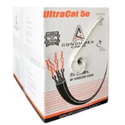 BOBINA DE CABLE CONDUMEX CAT5E UTP ULTRACAT CM 100% COBRE 24 AWG 305 MTS COLOR AZUL