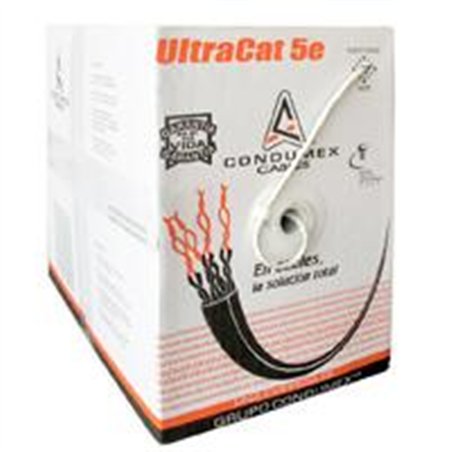 BOBINA DE CABLE CONDUMEX CAT5E UTP ULTRACAT CM 100% COBRE 24 AWG 305 MTS COLOR AZUL