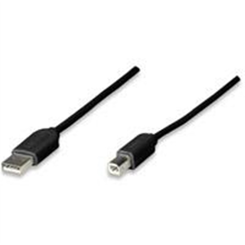CABLE USB,MANHATTAN,342650, A-B 1.8M, NEGRO ECONOMICO