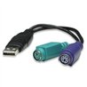 CONVERTIDOR USB,MANHATTAN,179027, A PS/2 ,2 PUERTOS TECLADO Y MOUSE