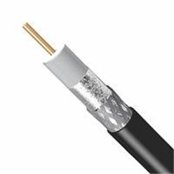 BOBINA DE CABLE CONDUMEX COAXIAL RG-59 CU MALLA 80% 23 AWG ROLLO 500 MTS NEGRO