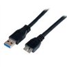 CABLE CERTIFICADO 1M USB 3.0 SUPER SPEED SS MICRO USB B MACHO A USB A MACHO ADAPTADOR - NEGRO - STARTECH.COM MOD. USB3CAUB1M
