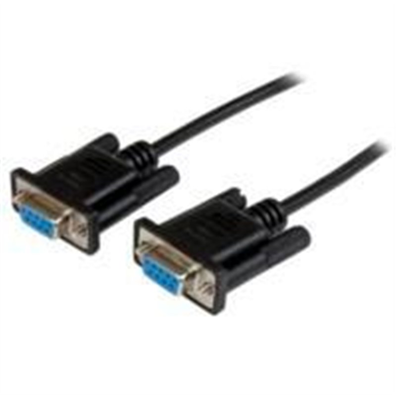 CABLE SERIAL DE 2M NULO DE MODEM SERIAL RS232 DB9 - HEMBRA A HEMBRA - COLOR NEGRO - STARTECH.COM MOD. SCNM9FF2MBK