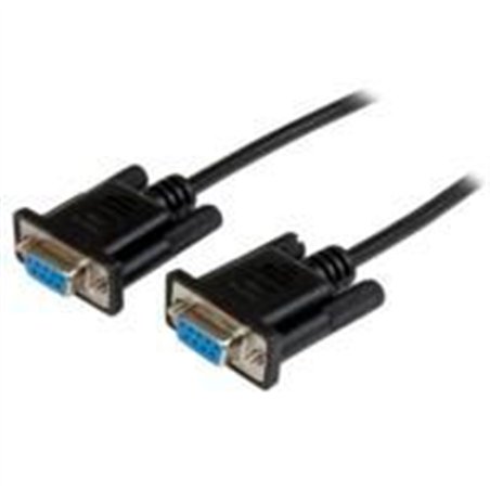 CABLE SERIAL DE 2M NULO DE MODEM SERIAL RS232 DB9 - HEMBRA A HEMBRA - COLOR NEGRO - STARTECH.COM MOD. SCNM9FF2MBK