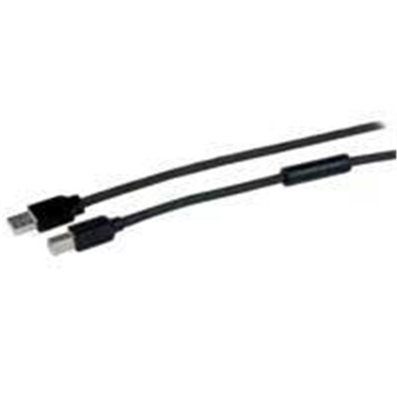 CABLE USB ACTIVO DE 15M PARA IMPRESORA - 1X USB-B MACHO A USB-A MACHO ACTIVO AMPLIFICADO USB 2.0 - IMPRESORA - NEGRO - STARTECH.