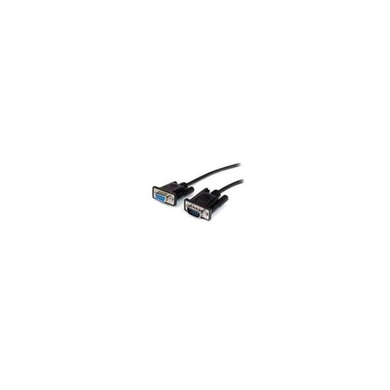 CABLE DE 2M DE EXTENSION DIRECTO STRAIGHT THROUGH SERIAL RS232 VIDEO PANTALLA EGA DB9 MACHO A HEMBRA - EXTENSOR NEGRO - STARTECH