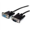 CABLE DE 1M DE EXTENSION DIRECTO STRAIGHT THROUGH SERIAL RS232 VIDEO PANTALLA EGA DB9 MACHO A HEMBRA - EXTENSOR NEGRO - STARTECH