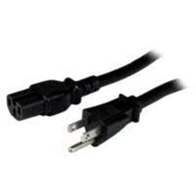 CABLE DE CORRIENTE DE 2.4M DE ALIMENTACIN PARA COMPUTADORA - SERVICIO PESADO - 14AWG - NEMA 5-15P A C15 - 15A 125V - STARTECH.CO