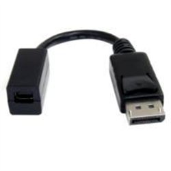 CABLE ADAPTADOR DE 15CM DE DISPLAYPORT A MINI DISPLAYPORT HEMBRA - DP MACHO - MINI DP HEMBRA - MINIDP NEGRO - STARTECH.COM MOD. 