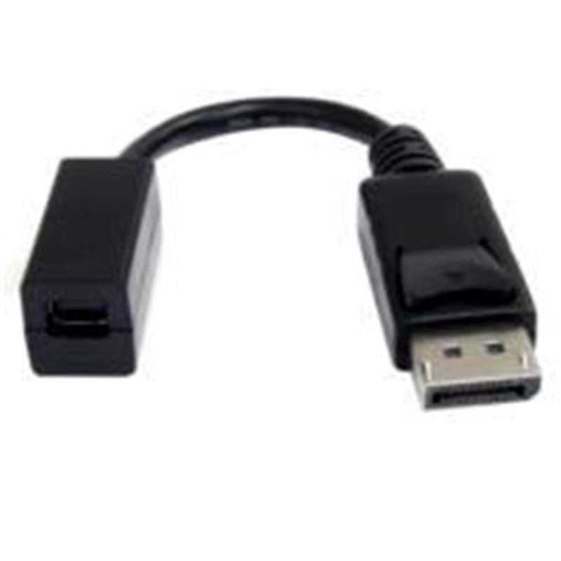 CABLE ADAPTADOR DE 15CM DE DISPLAYPORT A MINI DISPLAYPORT HEMBRA - DP MACHO - MINI DP HEMBRA - MINIDP NEGRO - STARTECH.COM MOD. 