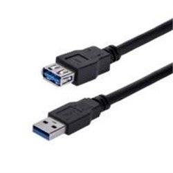 CABLE DE 1M DE EXTENSION ALARGADOR PASIVO USB 3.0 SUPERSPEED - MACHO A HEMBRA USB A - EXTENSOR - NEGRO - STARTECH.COM MOD. USB3S