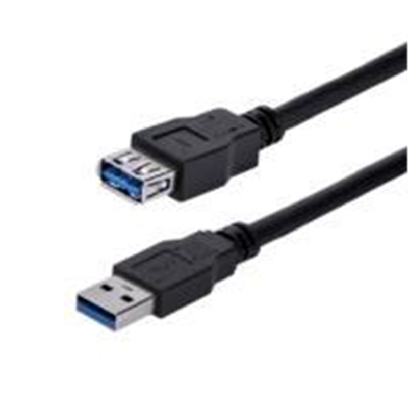 CABLE DE 1M DE EXTENSION ALARGADOR PASIVO USB 3.0 SUPERSPEED - MACHO A HEMBRA USB A - EXTENSOR - NEGRO - STARTECH.COM MOD. USB3S