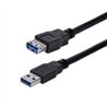 CABLE DE 1M DE EXTENSION ALARGADOR PASIVO USB 3.0 SUPERSPEED - MACHO A HEMBRA USB A - EXTENSOR - NEGRO - STARTECH.COM MOD. USB3S