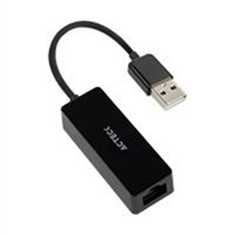 ADAPTADOR ACTECK SHIFT PLUS AE420 / RJ45 (ETHERNET) A USB A / 100 MBPS / NEGRO / AC-934732