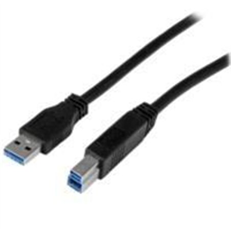 CABLE CERTIFICADO 1M USB 3.0 SUPER SPEED SS USB B MACHO A USB A MACHO ADAPTADOR PARA ESCÁNER IMPRESORA - NEGRO - STARTECH.COM MO