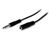 CABLE DE AUDIO DE 2M DE EXTENSIÓN DE AUDIFONOS MINI-JACK 3.5MM ESTEREO MACHO A HEMBRA - DELGADO - STARTECH.COM MOD. MU2MMFS