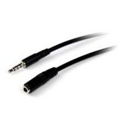 CABLE DE AUDIO DE 2M EXTENSOR DE AUDFONOS Y DIADEMA HEADSET MINI-JACK CON PLUG DE 3.5MM Y 4 PINES MACHO A HEMBRA - STARTECH.COM 