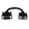 ADAPTADOR DE VIDEO DVI-I A VGA - DVI-I MACHO - HD15 HEMBRA - CABLE DE 20CM NEGRO - STARTECH.COM MOD. DVIVGAMF8IN
