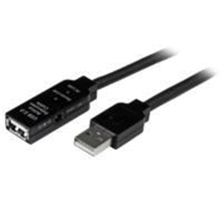 CABLE DE EXTENSIN ALARGADOR DE 10M USB 2.0 HI SPEED ALTA VELOCIDAD ACTIVO AMPLIFICADO - MACHO A HEMBRA USB A - NEGRO - STARTECH.
