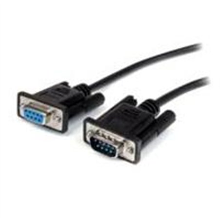 CABLE DE 3M DE EXTENSION DIRECTO STRAIGHT THROUGH SERIAL RS232 VIDEO PANTALLA EGA DB9 MACHO A HEMBRA - EXTENSOR NEGRO - STARTECH