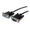 CABLE DE 3M DE EXTENSION DIRECTO STRAIGHT THROUGH SERIAL RS232 VIDEO PANTALLA EGA DB9 MACHO A HEMBRA - EXTENSOR NEGRO - STARTECH
