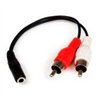 CABLE ADAPTADOR DE 15CM DE AUDIO ESTREO MINI JACK DE 3.5MM HEMBRA A 2X RCA MACHO - STARTECH.COM MOD. MUFMRCA
