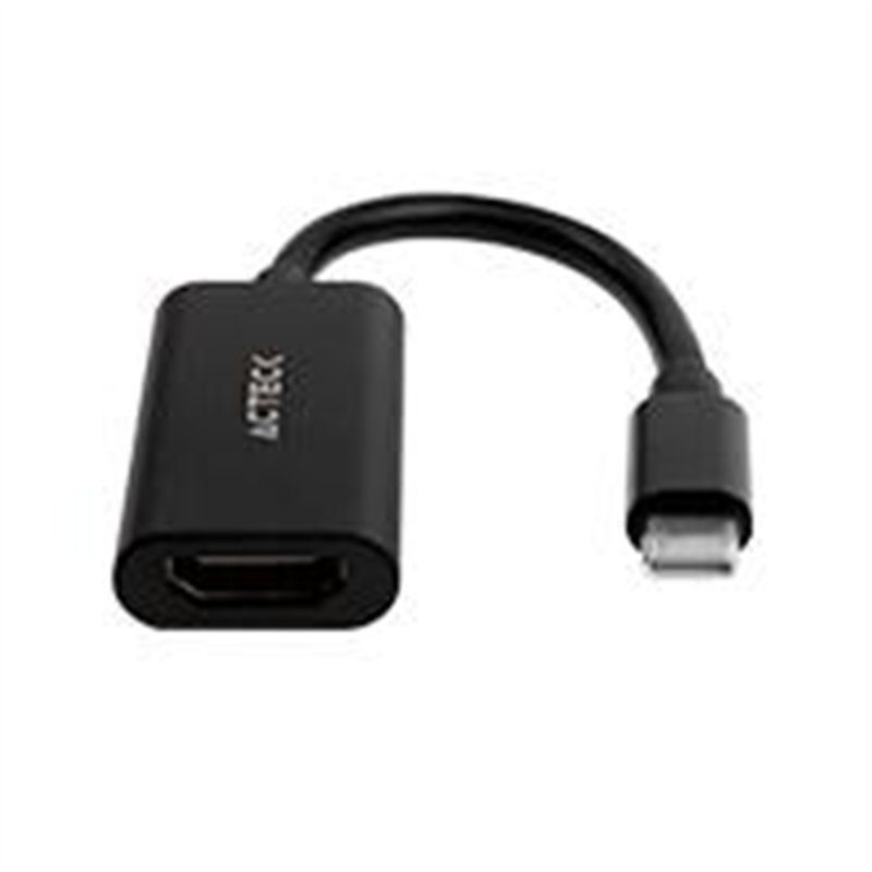ADAPTADOR ACTECK SHIFT PLUS AH440 / HDMI A USB C / 4K / 10 CM / NEGRO / AC-934701