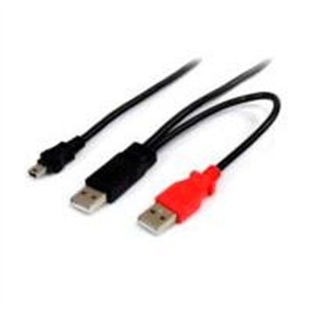 CABLE DE 91CM USB EN Y PARA DISCOS DUROS EXTERNOS - 2X USB A MACHO A 1X USB MINI B MACHO - STARTECH.COM MOD. USB2HABMY3
