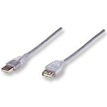 CABLE USB,MANHATTAN,340502, V2.0 EXT. 4.5M PLATA
