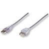 CABLE USB,MANHATTAN,340502, V2.0 EXT. 4.5M PLATA