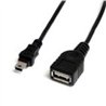 CABLE DE 30CM CONVERTIDOR USB 2.0 DE USB A A MINI USB B - HEMBRA / MACHO - USB (F) A MINI USB TIPO B (M) - NEGRO - USBMUSBFM1 - 
