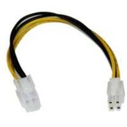 CABLE DE 20CM DE EXTENSION ALARGADOR FUENTE ALIMENTACION CORRIENTE TARJETA MADRE CPU ATX12V 4 PINES P4 - MACHO A HEMBRA - STARTE
