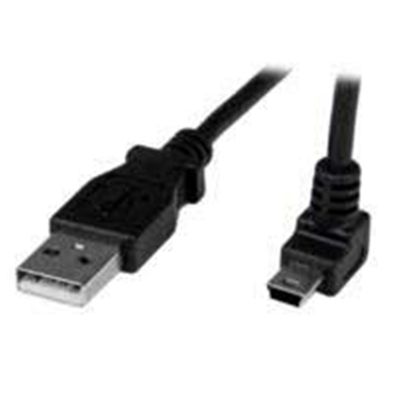CABLE ADAPTADOR 1M USB A MACHO A MINI USB B MACHO ACODADO EN NGULO HACIA ARRIBA PARA TELFONOS TABLETS DISPOSITIVOS MVILES - STAR
